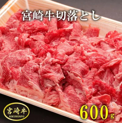 訳あり 宮崎牛 こま切れ 600g 牛ネック スネ肉 ミックス 国産 九州産 宮崎 都城産 牛肉 小間切れ 600g 2～3人前 黒毛和牛 こま切れ肉 牛スネ肉 牛すね肉 切り落とし 赤身肉 焼肉 焼き肉 訳ありお肉 冷凍肉 高級冷凍食品 自宅用