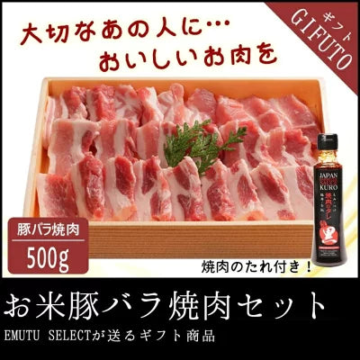 都城市産 ブランド お米豚 バラ 焼き肉 焼肉セット 宮崎県産 豚バラ 500g 豚肉バラ bbq肉 バーベキュー お肉 ギフト 豚肉 ブランド豚 豚バラスライス 豚バラ肉 焼き肉セット 肉ギフト 黒ダレ 焼肉のたれ セット プレゼント 食品